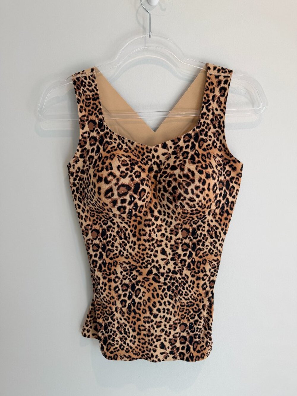Evelyn & Bobbie Defy Bra Tank Top Leopard Print Size L EUC
